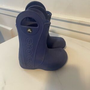CROCS Kids Blue Rain Boots Size 7C